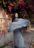 Cement Grey Kota doria Saree with black Motifs and tassle Pallu